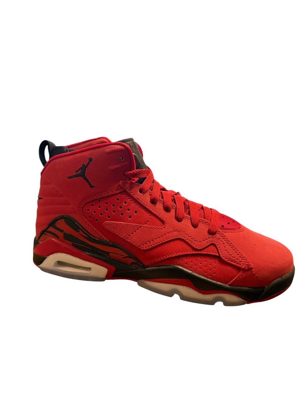 Jordan Red and Black High-Top Basketball Sneakers